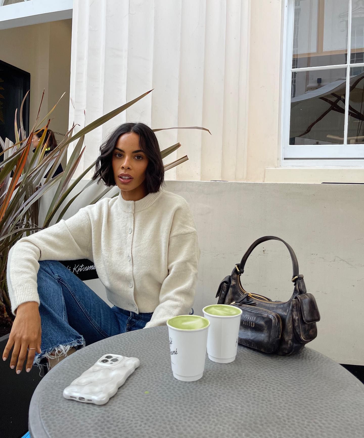 @rochellehumes drinking a matcha