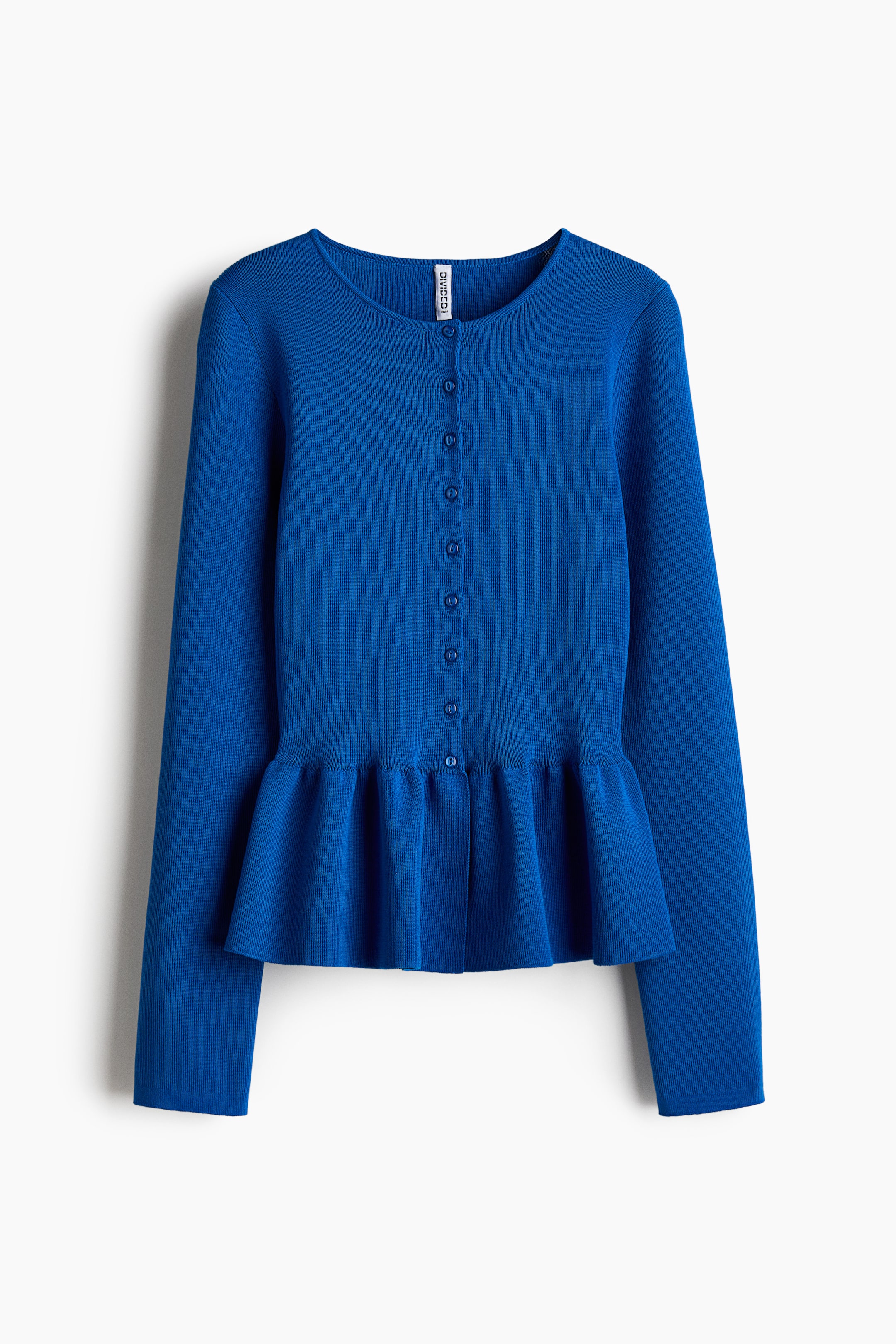 Peplum Cardigan - Blue