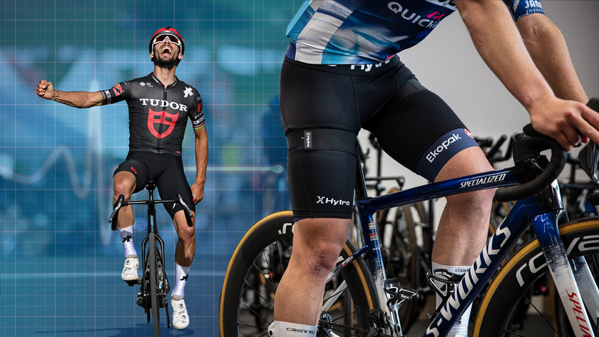 A hero image including Hytro bloodfloow-restriction shorts and Julian Alaphilippe.