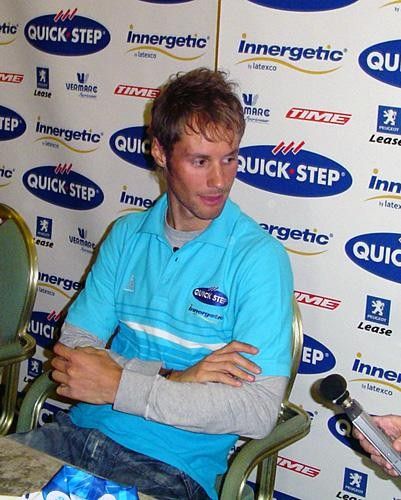 Boonen talks to the press