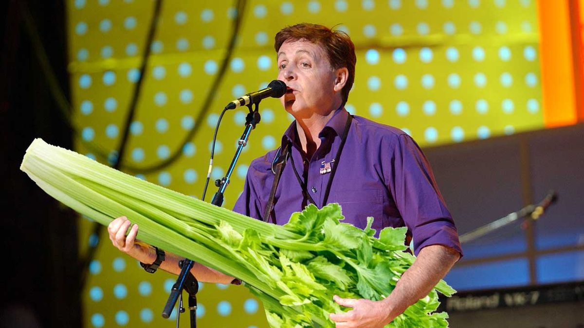 Paul McCartney and some lettuce