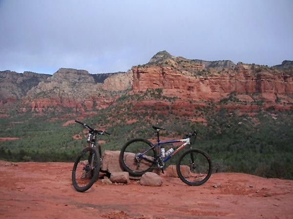 Cannondale's new Caffeine 29er hardtail, caught in early season testing in beautiful Sedona, AZ. While rather heavy, we still found the big-wheeled bike to deliver stellar handling characteristics, a notably smooth ride (for a hardtail, at least), and a smart component package. The Lefty fork is easily the most precise-handling fork of any we've experienced, bar none. Hey Cannondale, so when are you coming out with a Rush 29er?