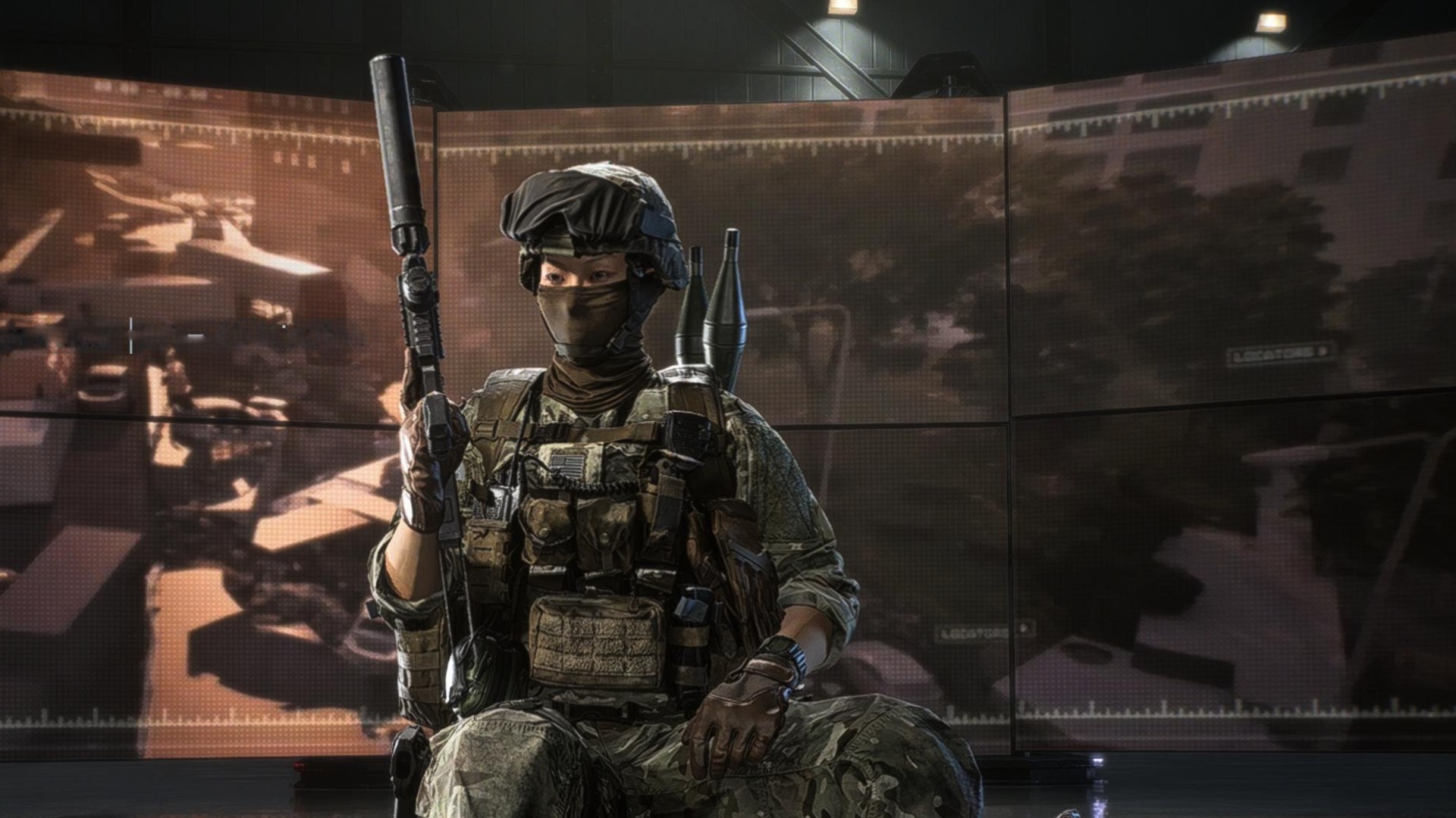An Engineer holds up a gun in Battlefield 6