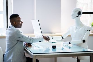 Job interview with AI robot