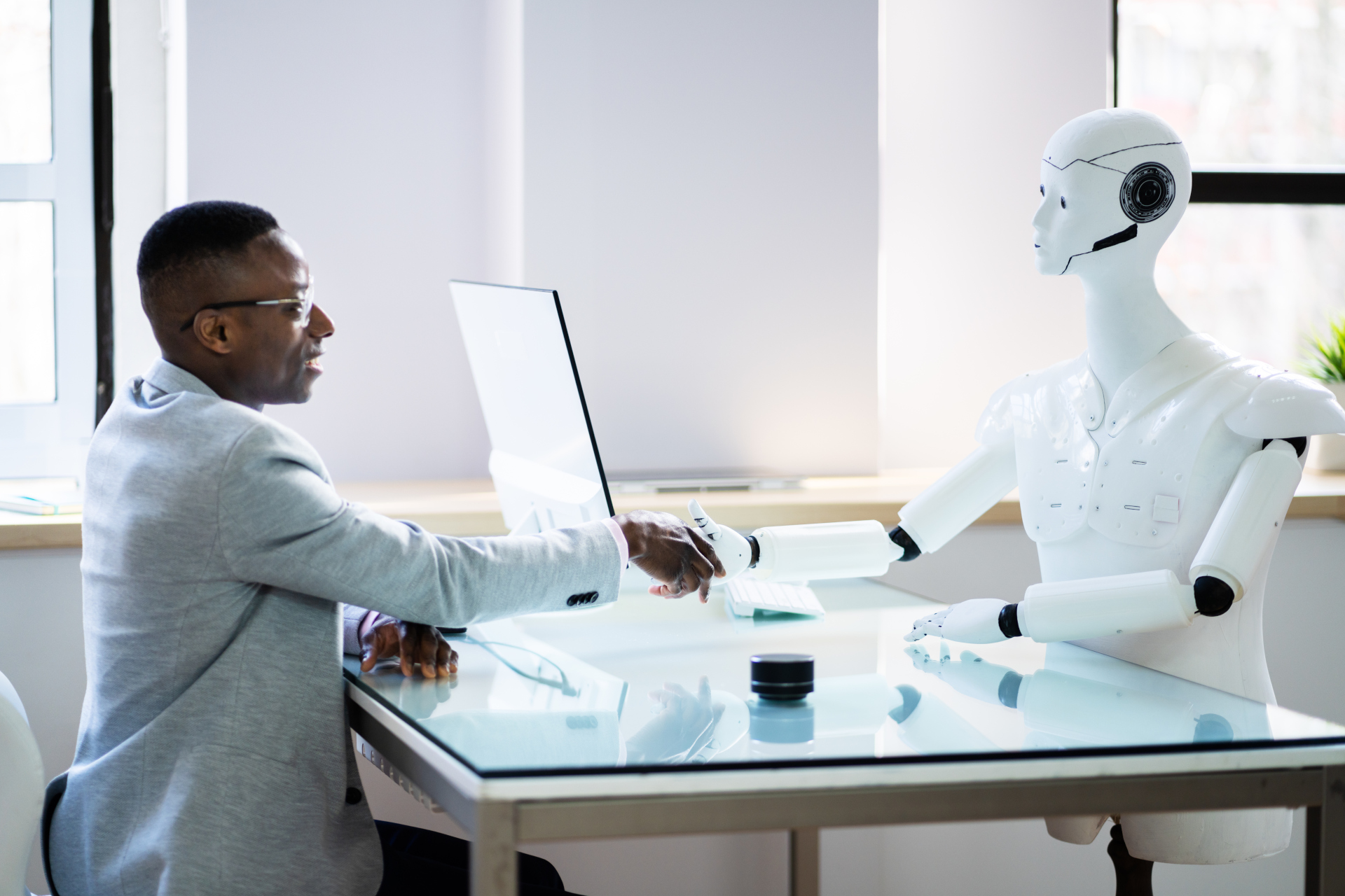Job interview with AI robot