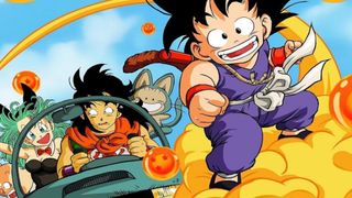 Dragon Ball in order: Goku, Bulma and Yamcha in the anime, Dragon Ball.