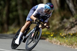 during the Menâ€™s U23 Individual Time Trial of the Australian National Road Race Championships at Buninyong in Ballarat, Victoria, Tuesday, January 10, 2023. Photo by (Con Chronis/AusCycling).