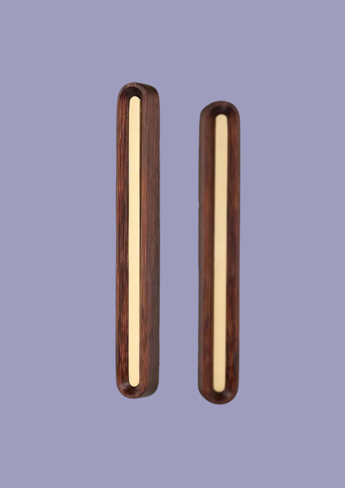 ETSY, Solid Walnut Wood Drawer Pull with Brass Accent&amp;nbsp;