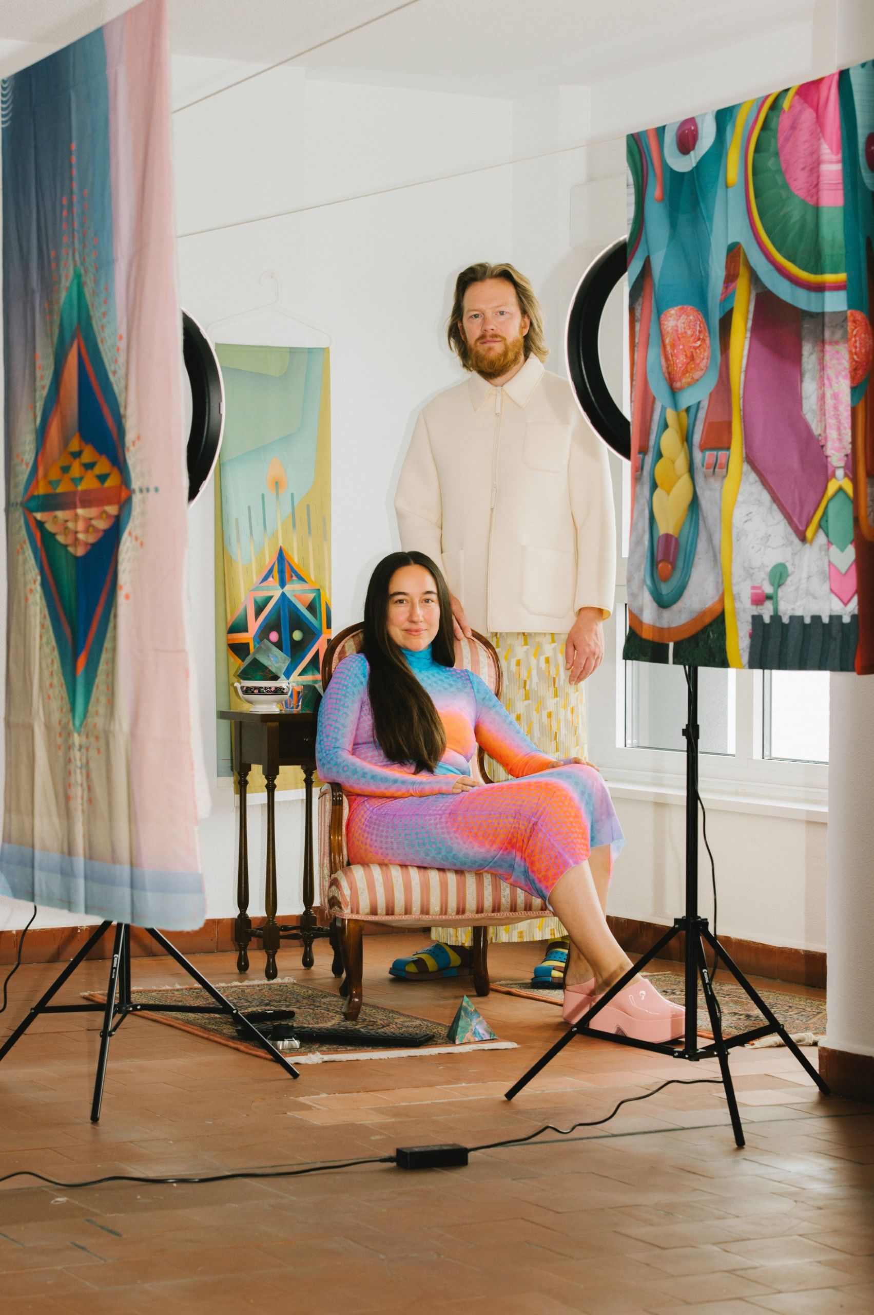 portrait of Lara and Fredrik, architects at Space Popular