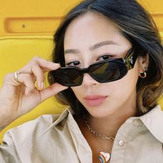 Woman wearing sunglasses