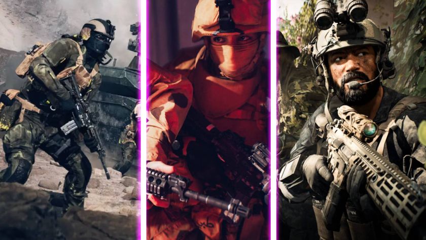 Battlefield 6, three screens of soldiers, cut into thirds