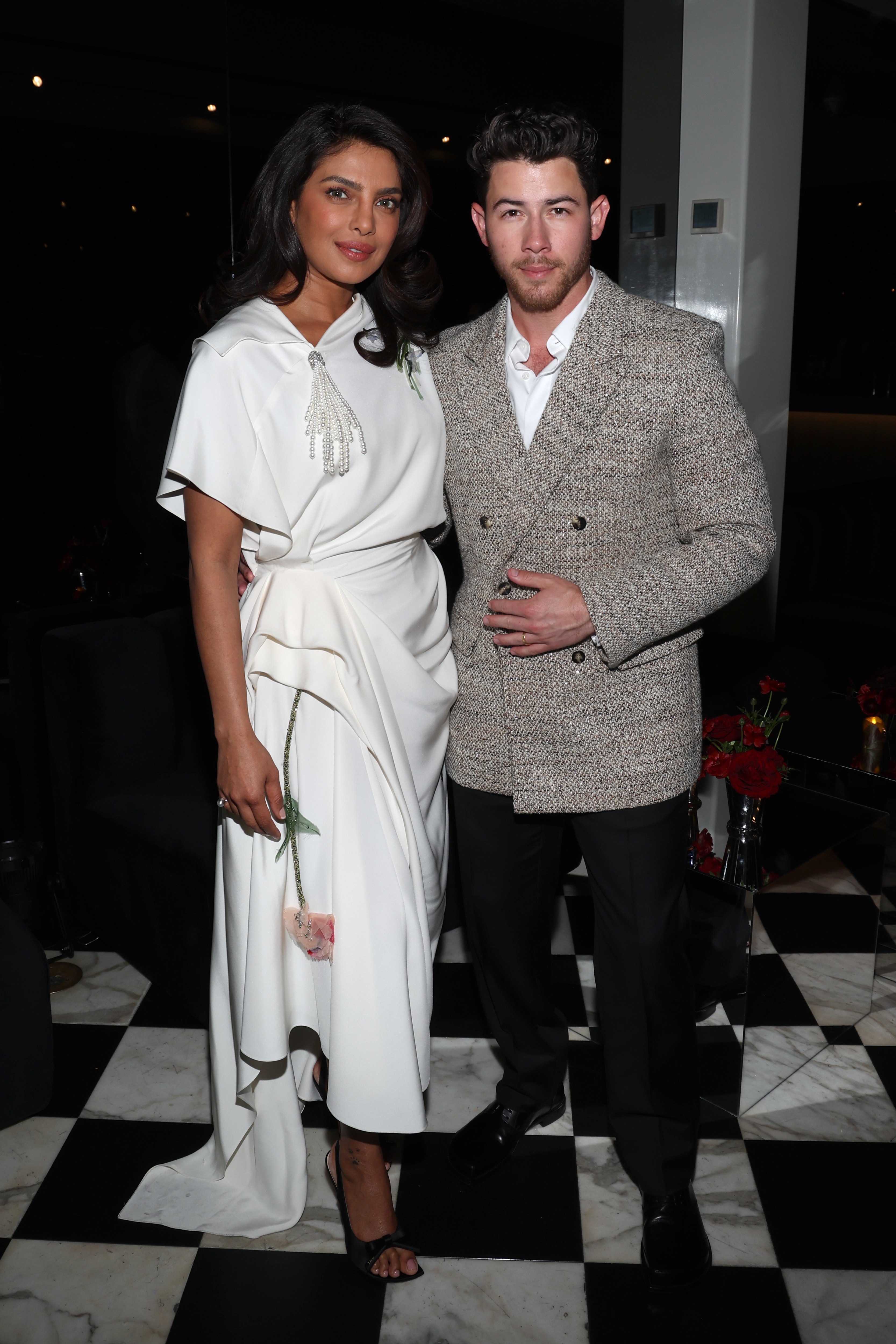 priyanka and nick at the w magazine x dior dinner.