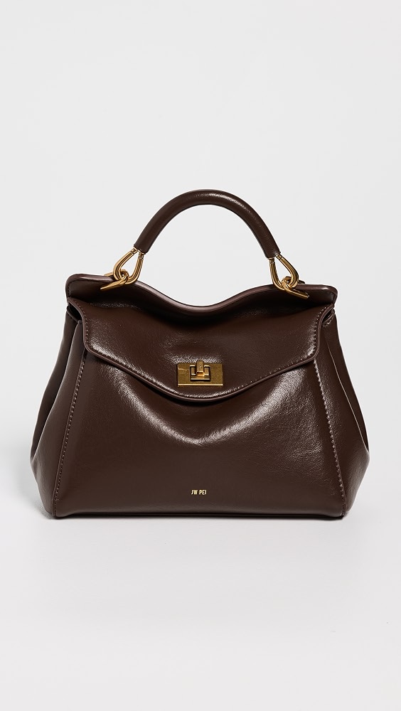 Lucia Classic Top Handbag - Dark Brown