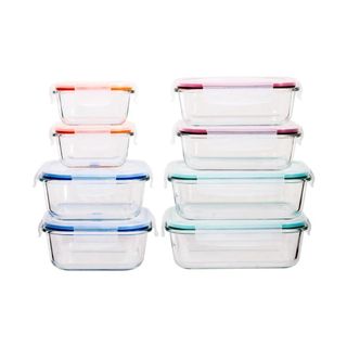 Glass food dishes with snap on lids