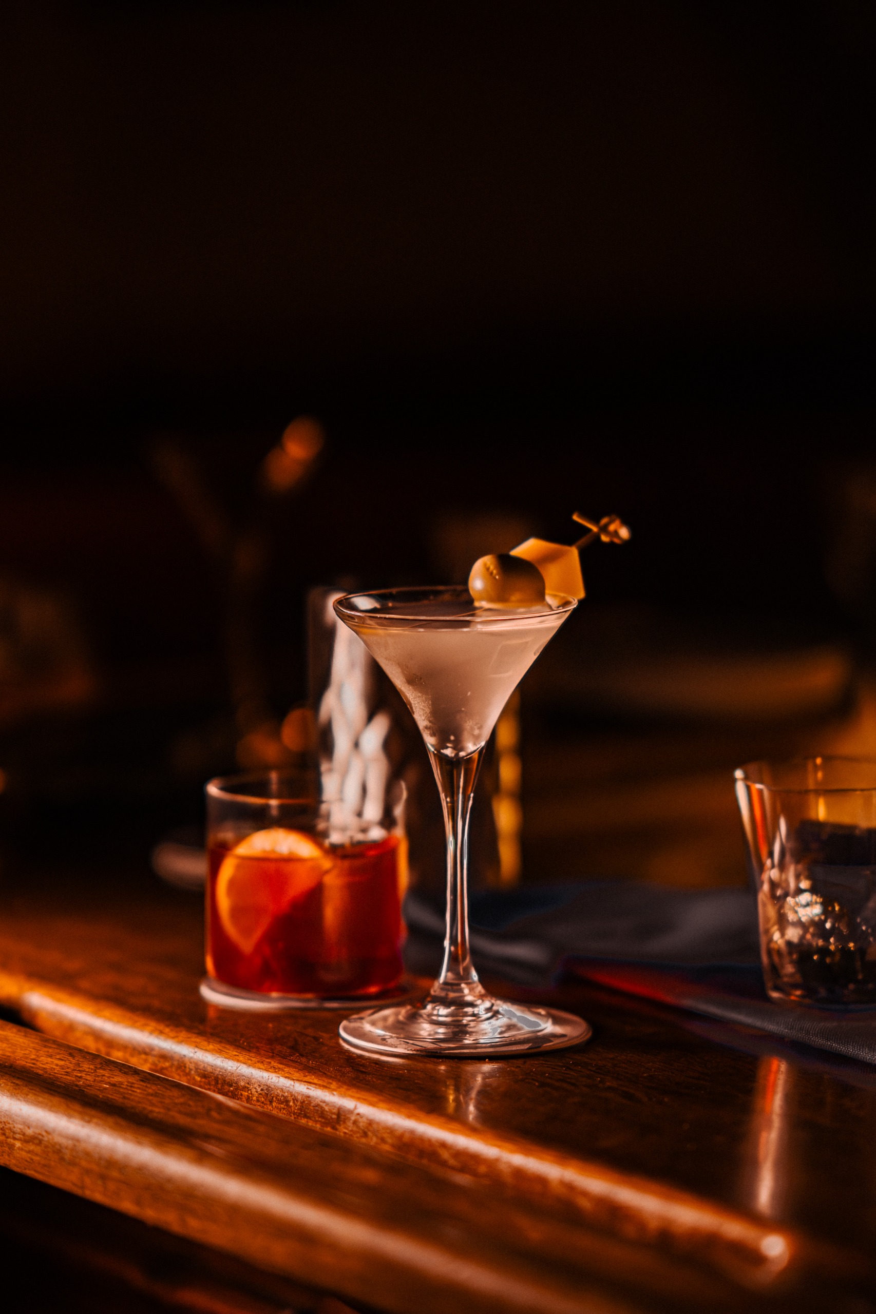 A negroni and a martini