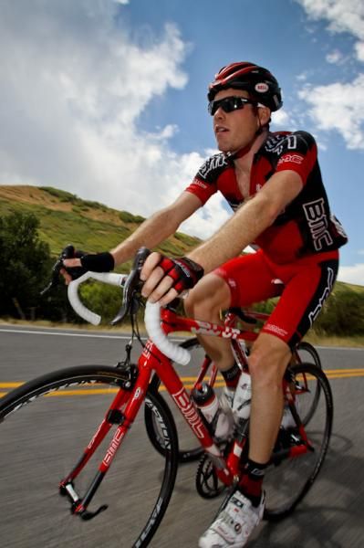 Brent Bookwalter (BMC) bides his time until the roads get steeper.