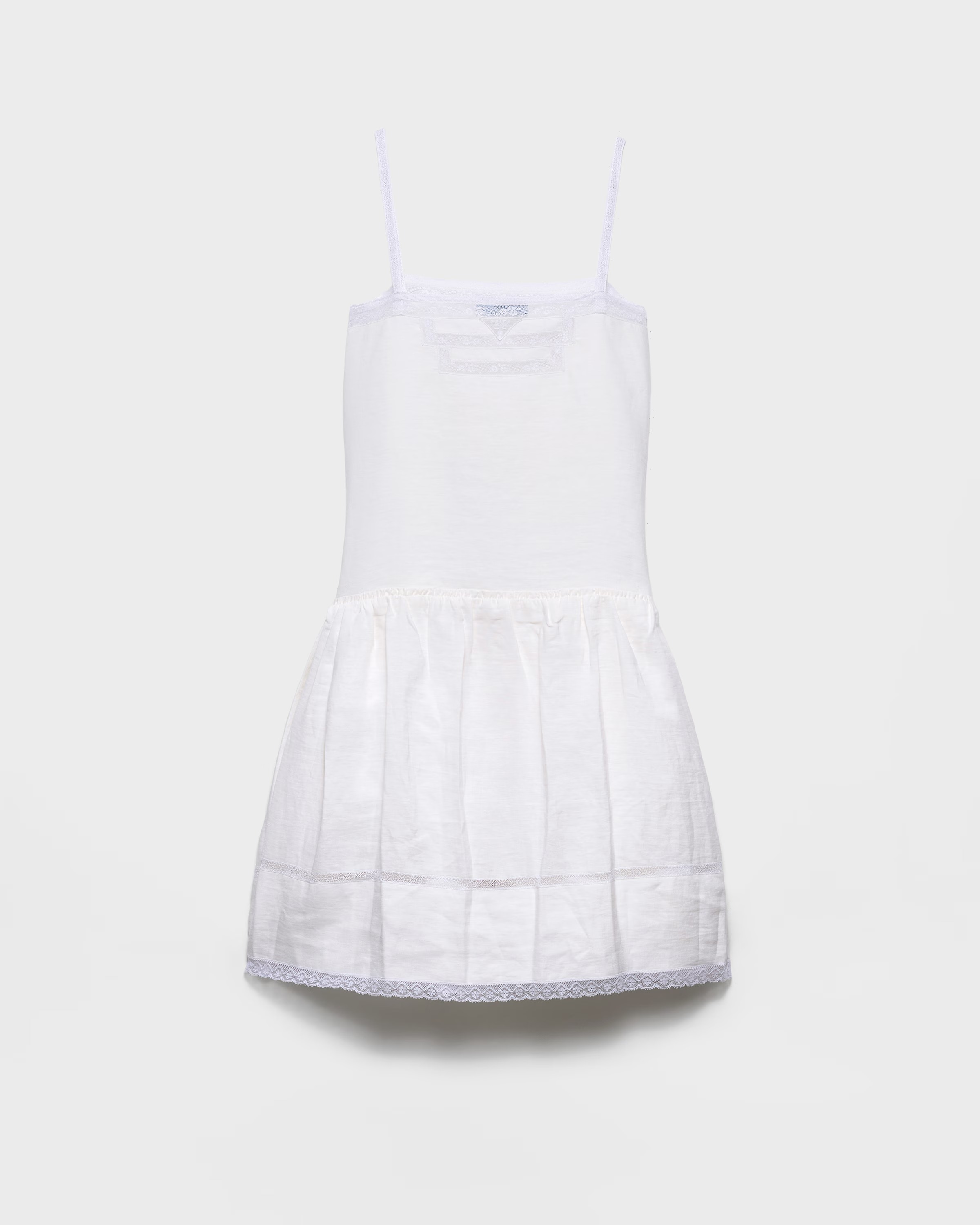 Prada, Embroidered Linen Dress