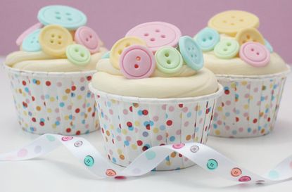 Button cupcake decorations