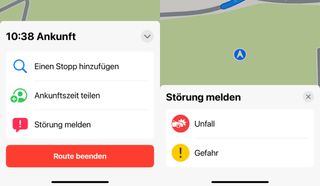 German Apple Maps Accident Reporting