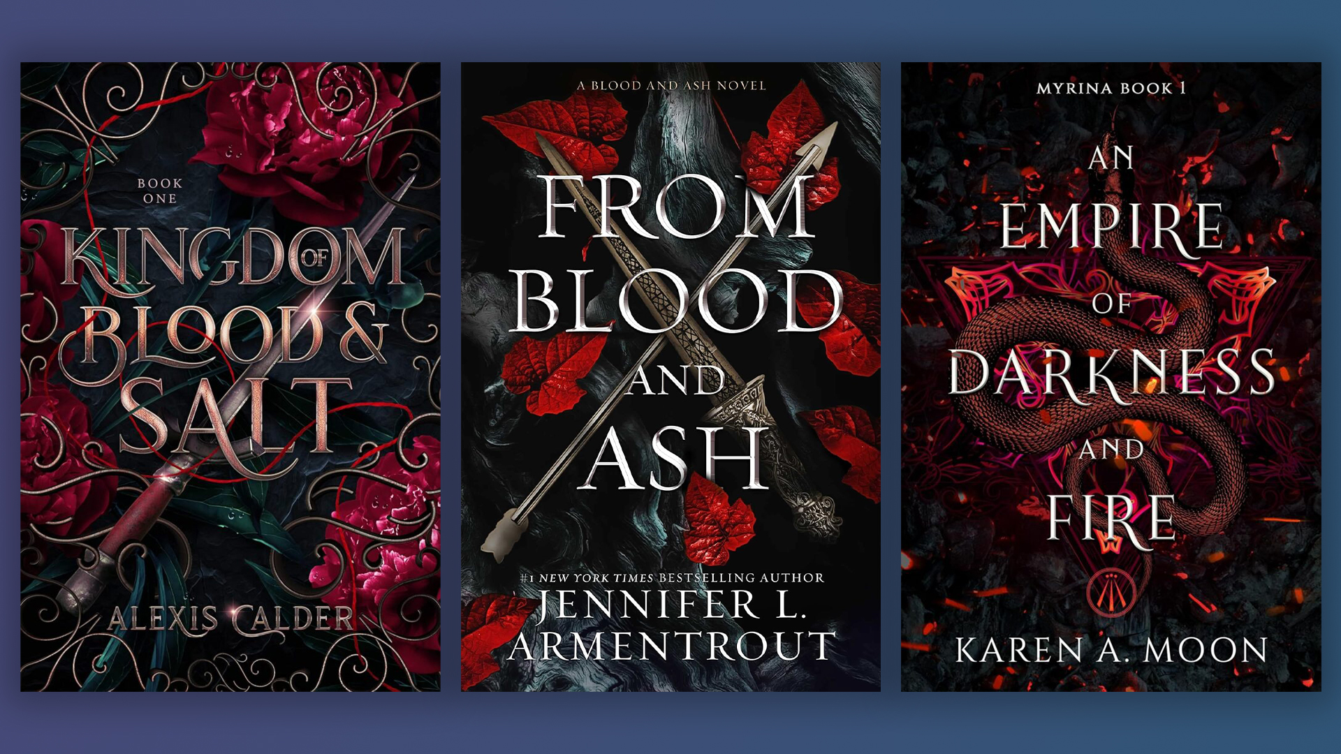 Romantasy book covers