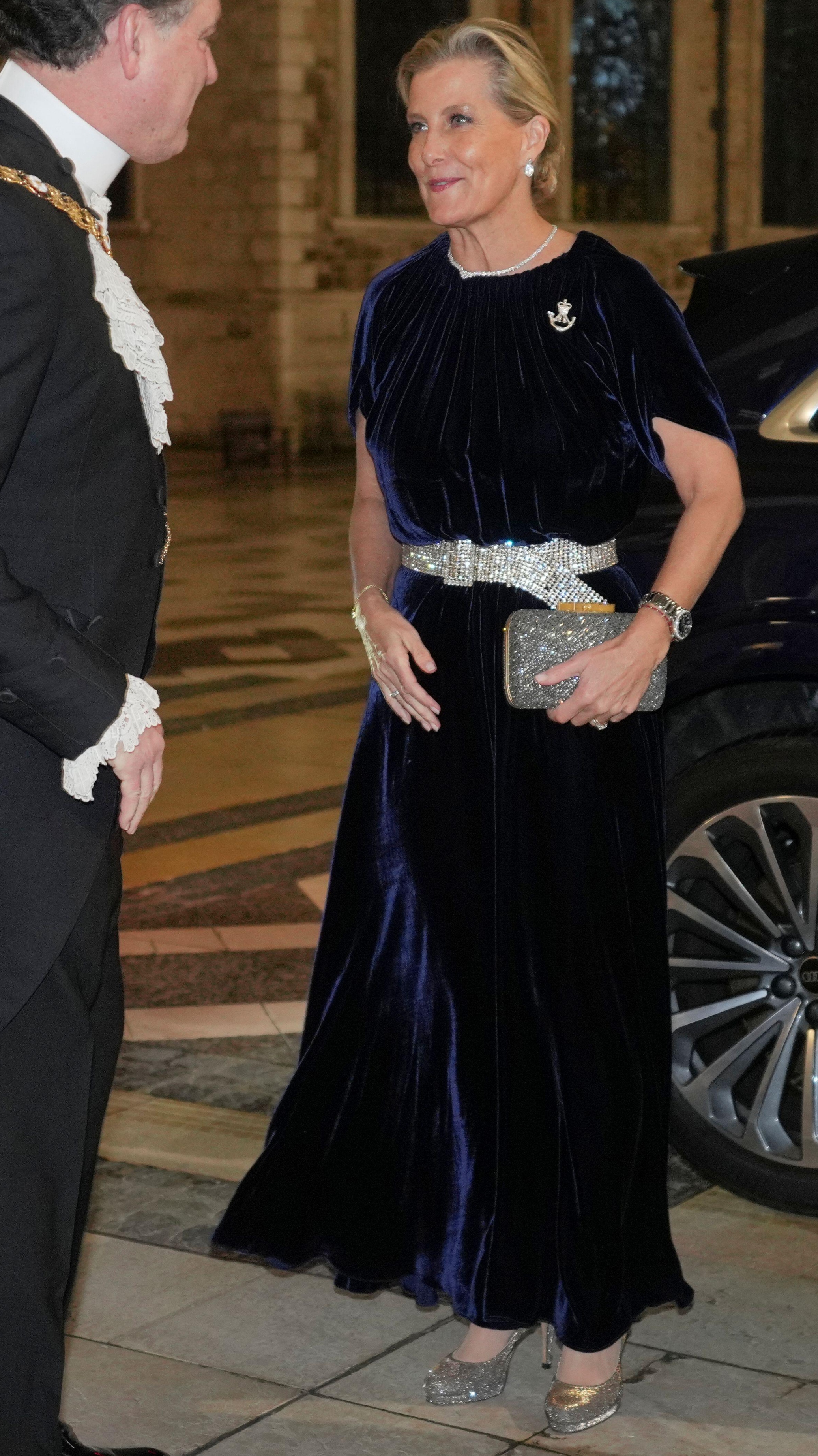 Sophie, Duchess of Edinburgh arrives to attend the Biennial RIFLES Awards Dinner, at the Guildhall in London, Thursday, Nov. 27, 2025