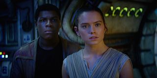 Finn and Rey learning the truth of the Jedi