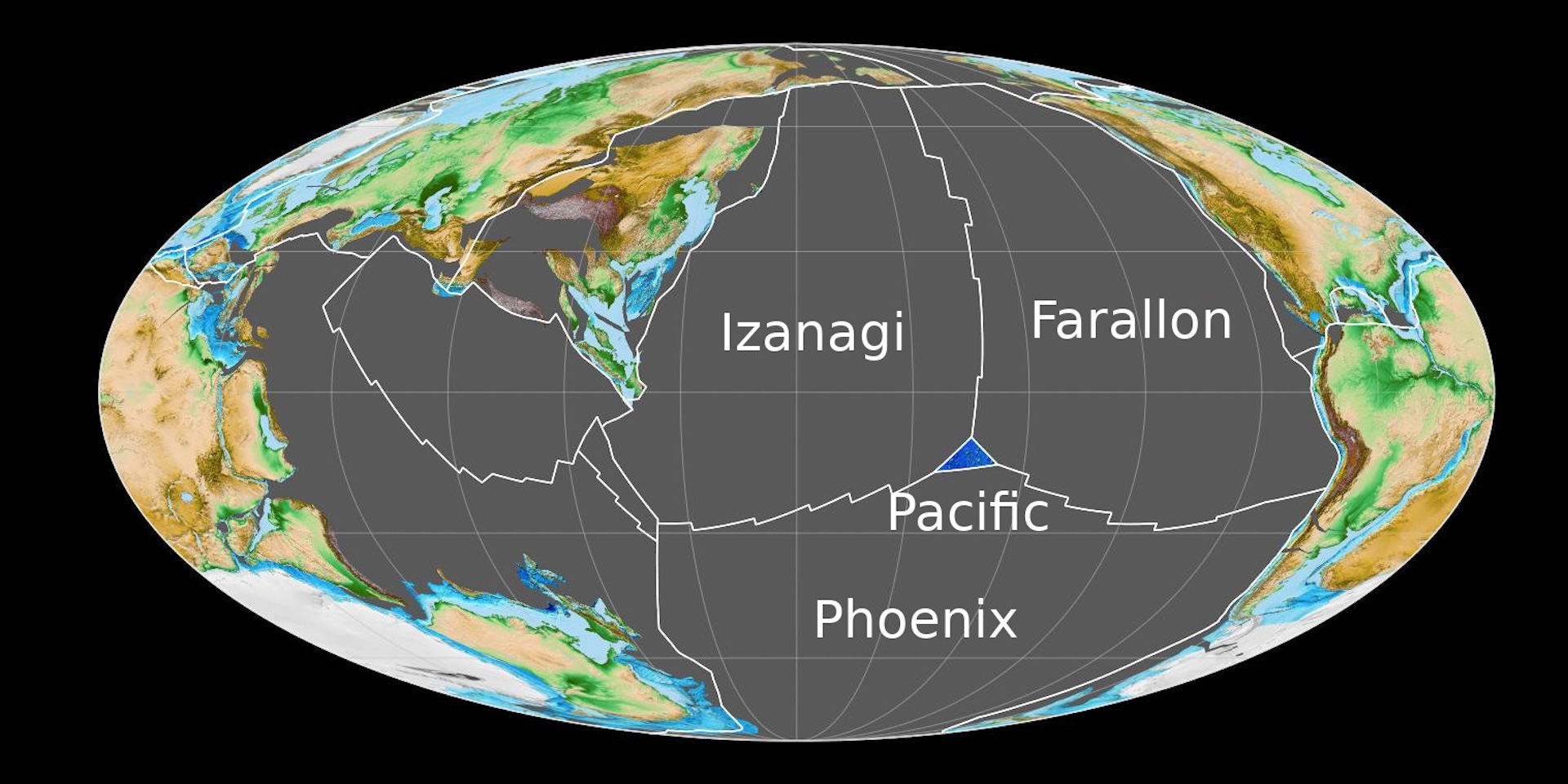 a map showing the different tectonic plates in the Pacific ocean