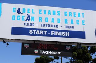 The start finish line of the Cadel Evans Great Ocean Road Race