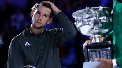 Dominic Thiem was beaten in the Australian Open men’s final by Novak Djokovic