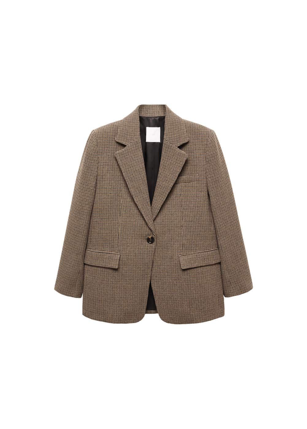 Lapels houndstooth suit blazer - Women