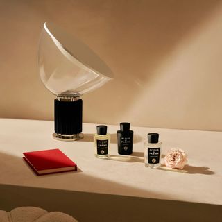 Acqua di Parma Luce di Rosa perfume bottles on a table