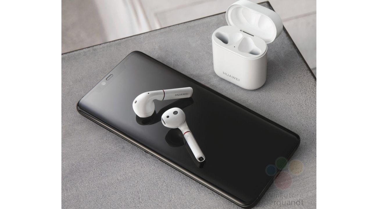 The Huawei Mate 20 Pro and Huawei's rumored wireless earbuds. Credit: Roland Quandt