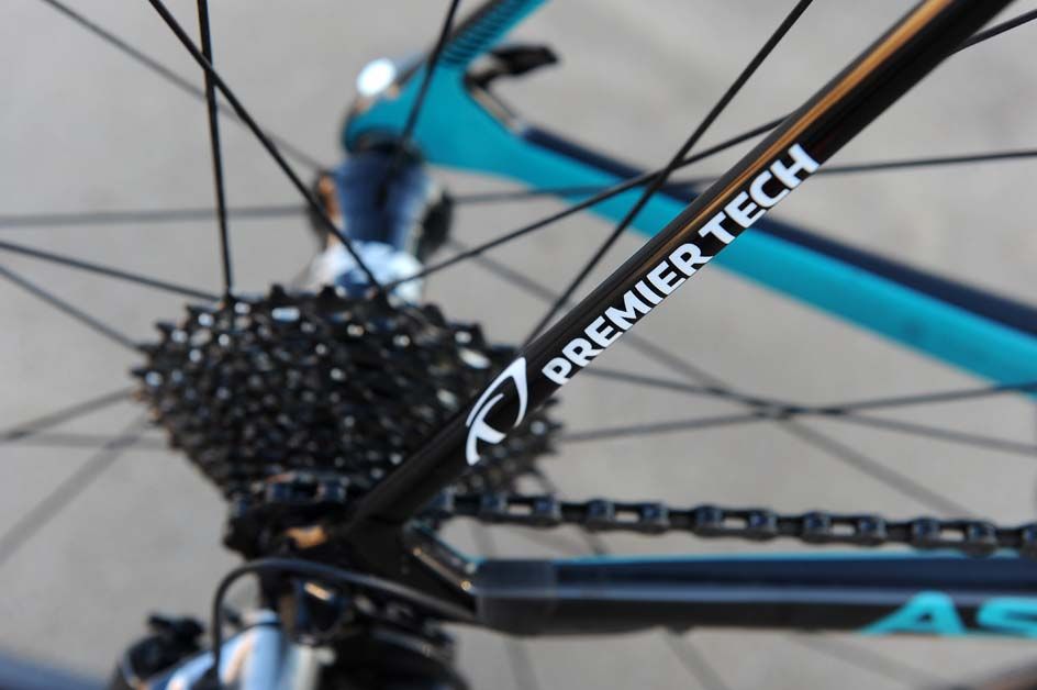 Sponsorship partner Premier Tech is prominent on the seatstays