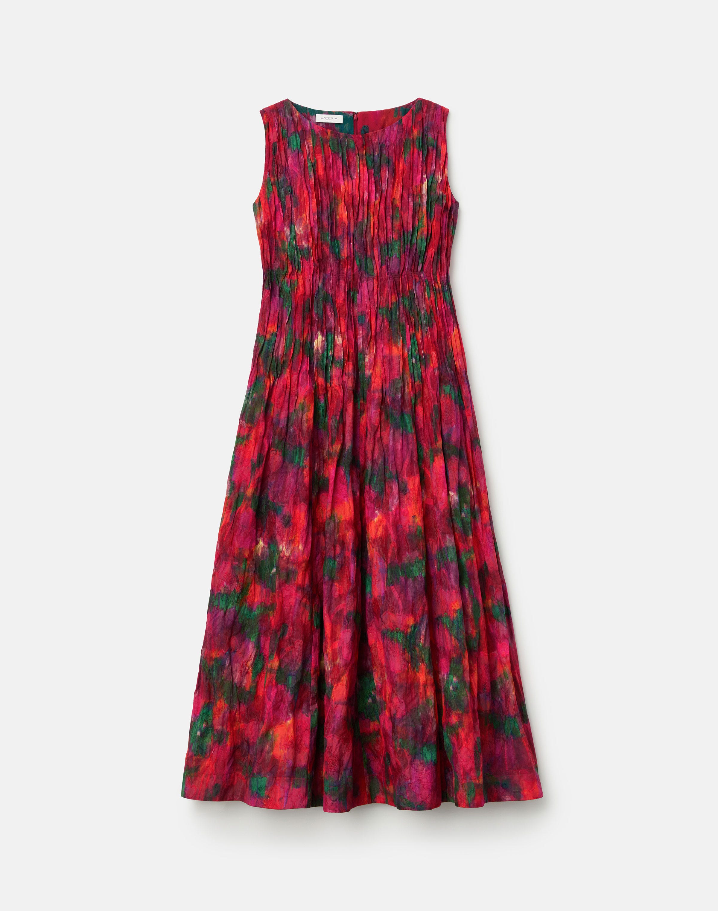 Blossom Print Fil Coup&amp;eacute; Hand Pintucked Dress