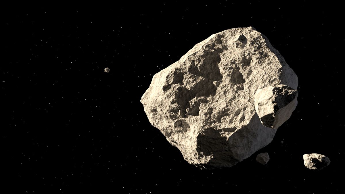 asteroids in space