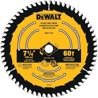 Dewalt Circular Saw Blade, 7 1/4 Inch, 60 Tooth, Wood Cutting (dwa171460)