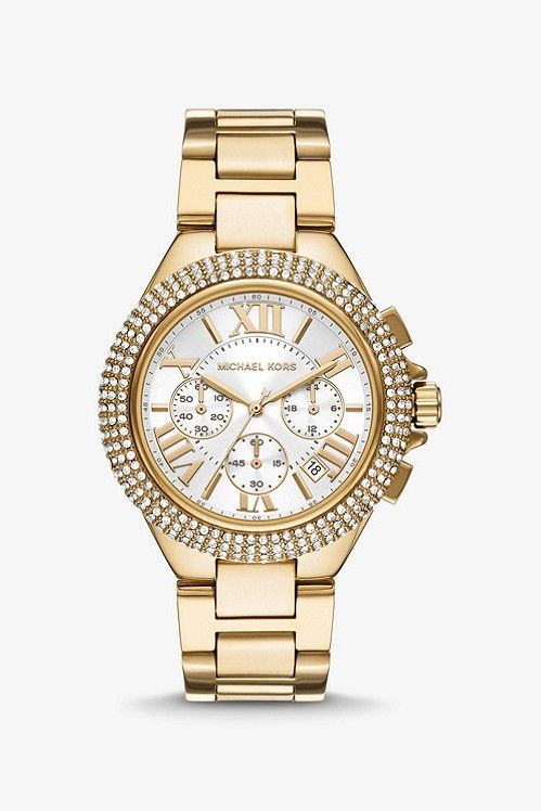 Best Watches for Women | Michael Kors Oversized Camille Pave Gold-Toned Watch