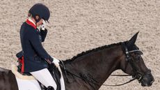 Sophie Wells GBR riding Don Cara M competing in the Equestrian Individual Test Grade V at the Equestrian Park. Tokyo 2020 Paralympic Games, Tokyo, Japan, Thursday 26 August 2021. Photo: OIS/Joe Toth. Handout image supplied by OIS/IOC
