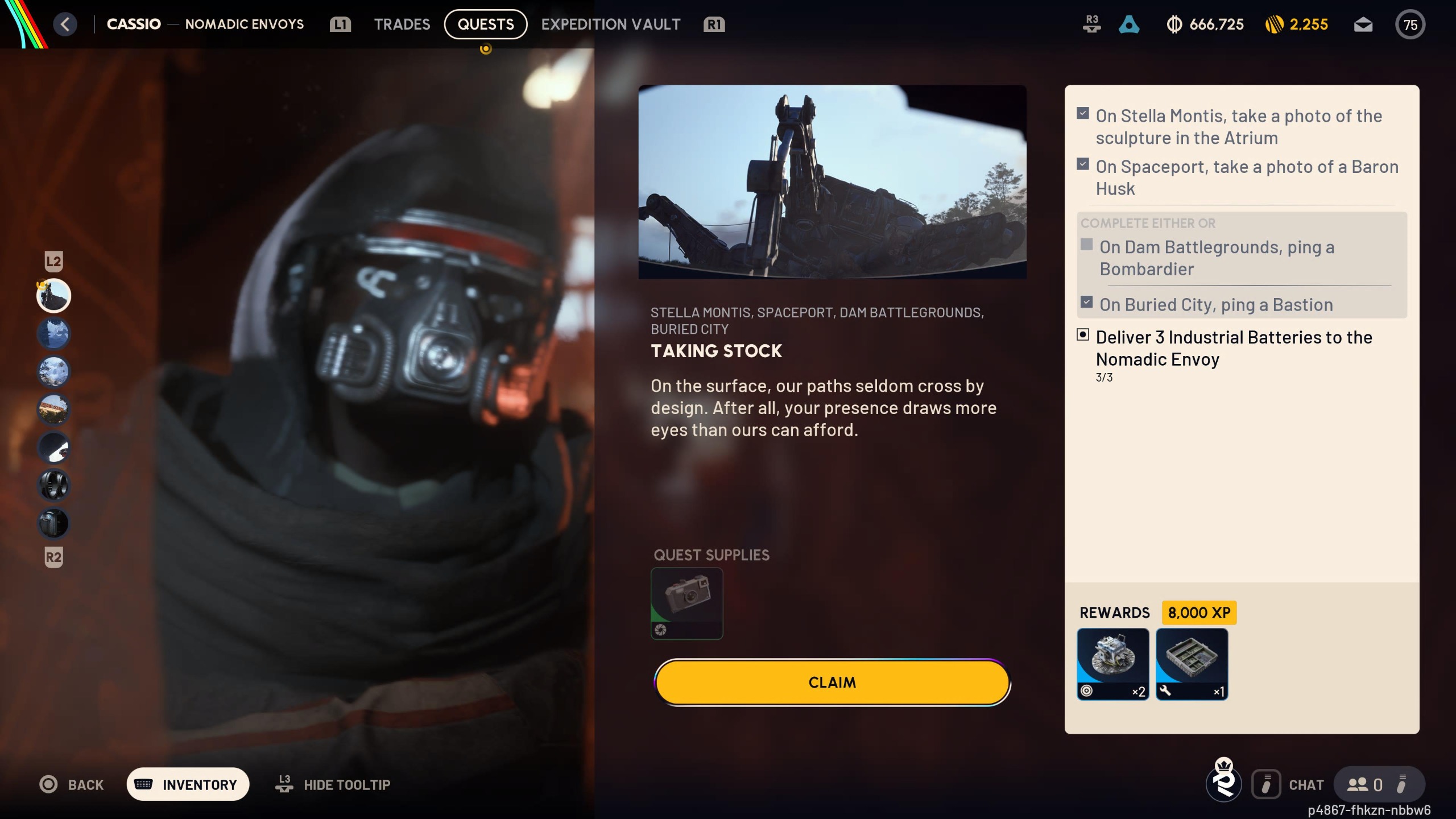 Taking Stock quest details in Arc Raiders