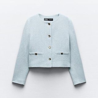 Zara pastel blue blazer