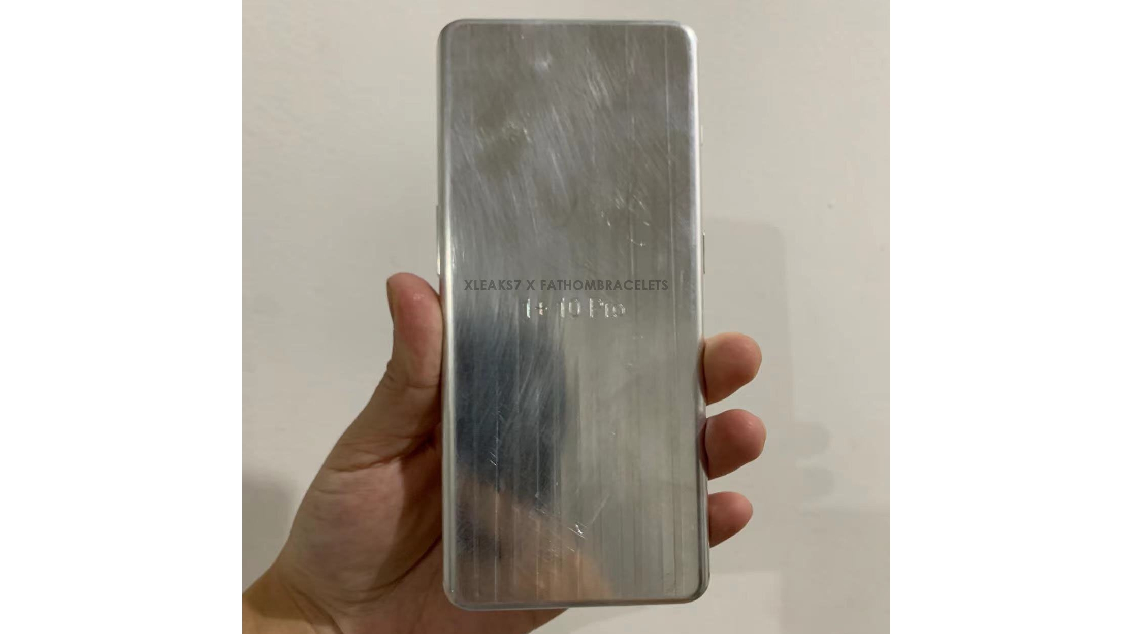A OnePlus 10 Pro aluminum dummy unit from the front
