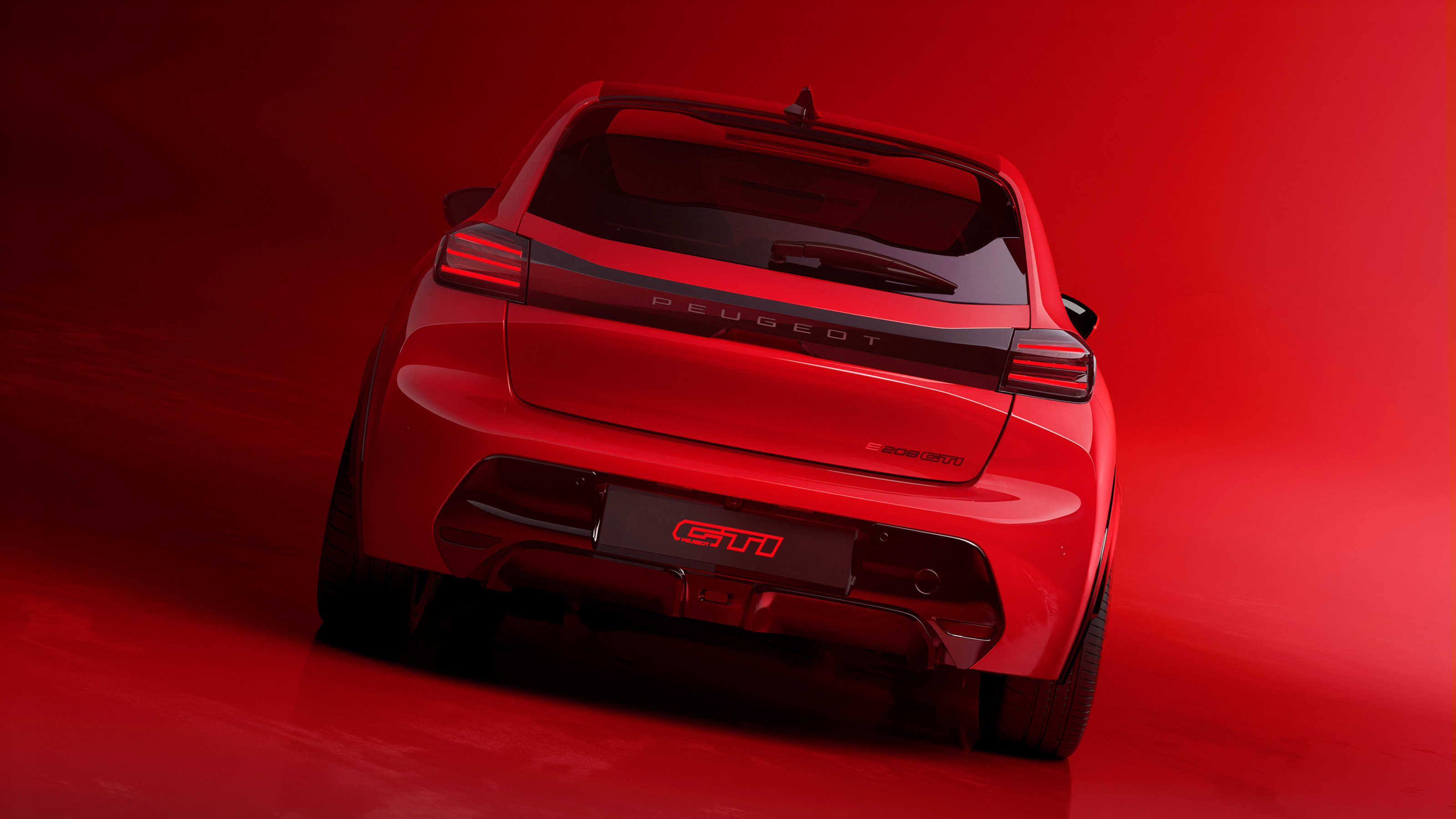 The Peugeot E-208 GTi has a wider track