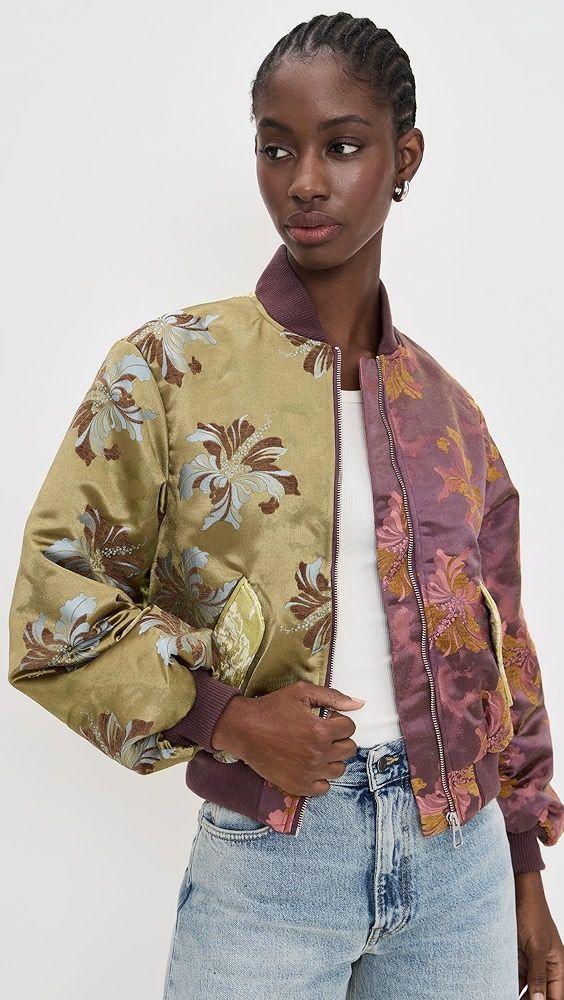 AlÉmais Adriana Jacquard Bomber Jacket