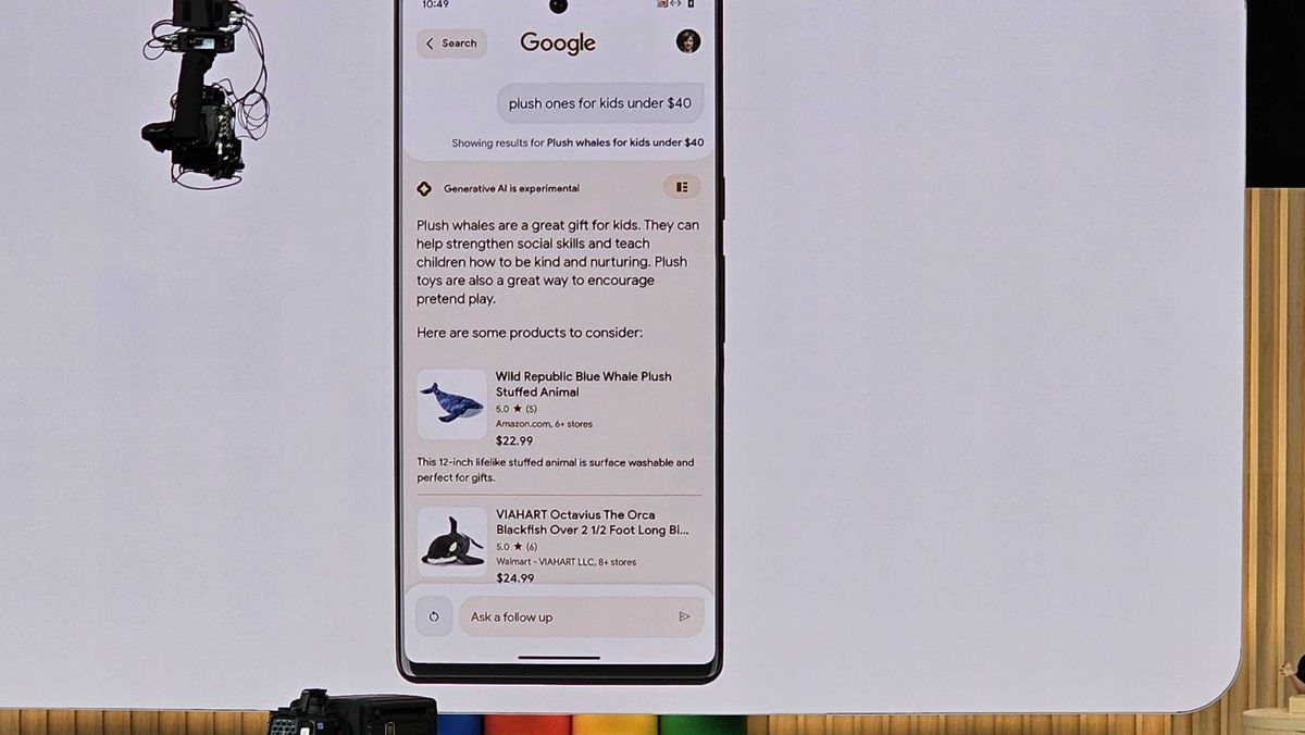 Google Search with generative AI demonstration