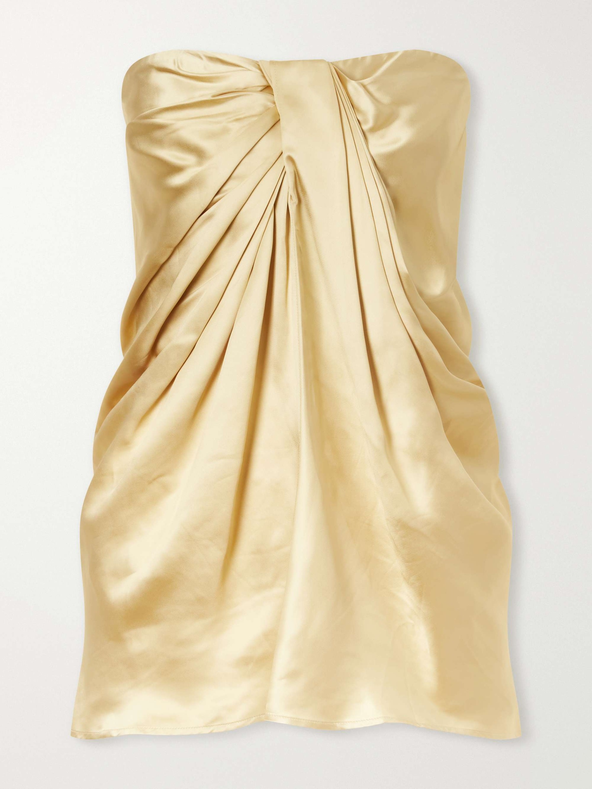 Eden Strapless Draped Satin Top