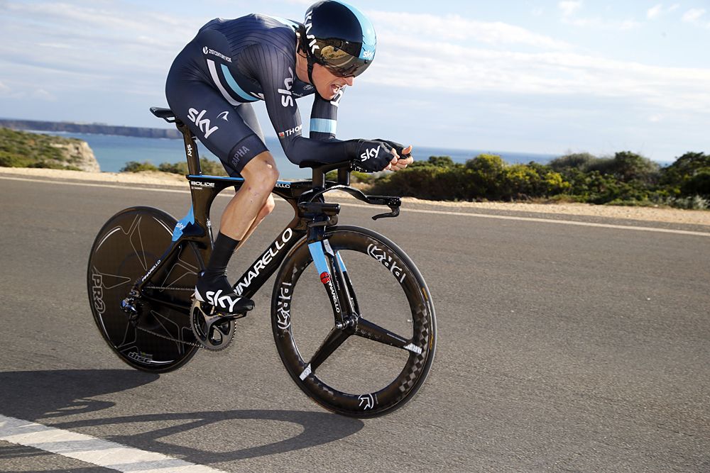 Geraint Thomas (Team Sky) was third in the time trial and is now second overall at Volta ao Algarve