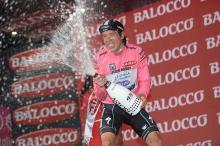 Rigoberto Uran (Omega Pharma-Quickstep) celebrates his stage victory