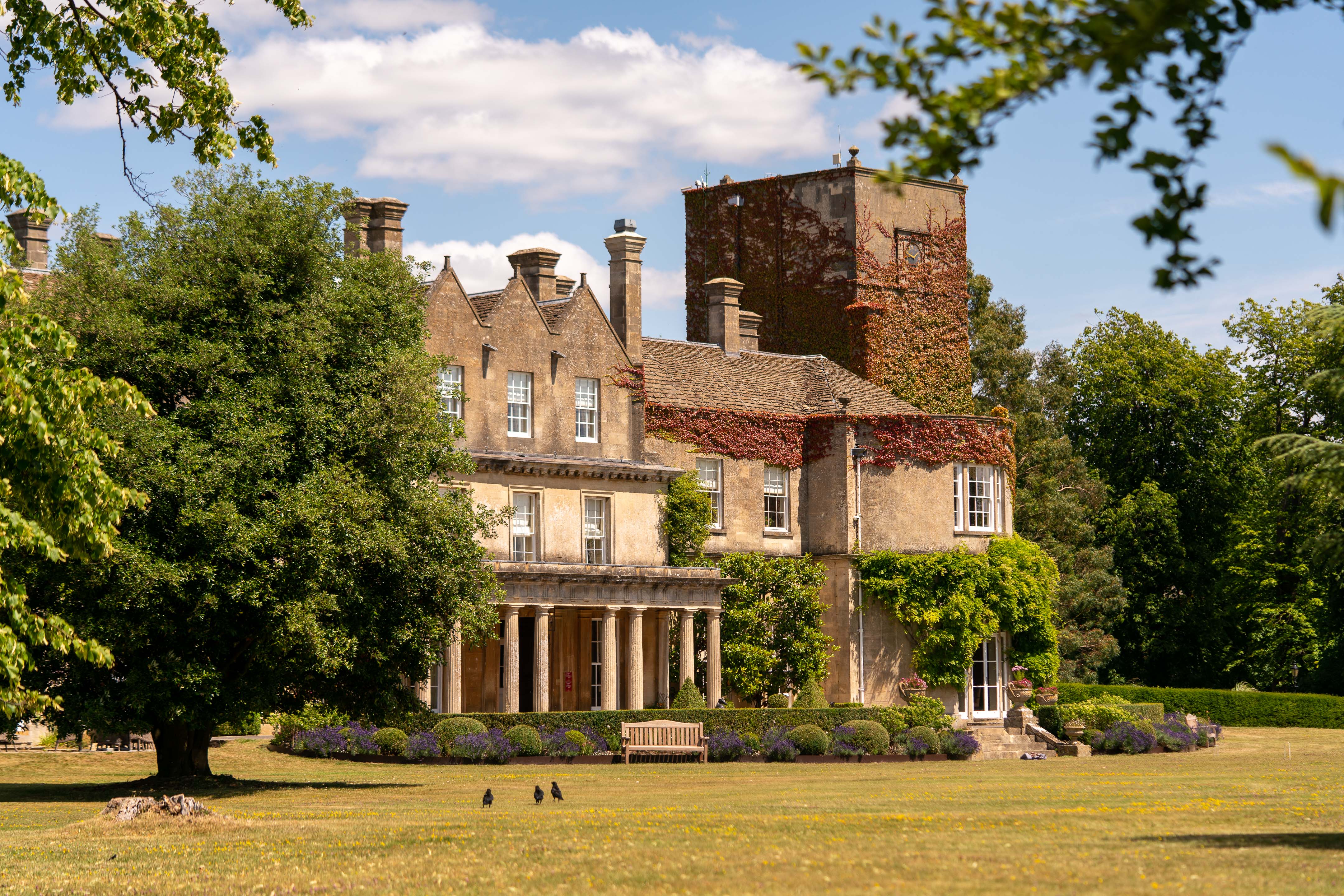 The exterior of Lucknam Park hotel