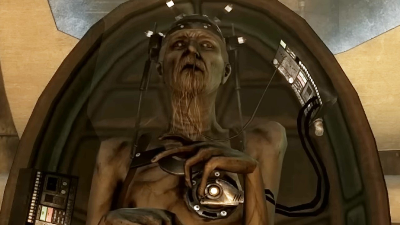 Mr. House's post-apocalyptic body in Fallout: New Vegas