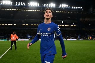 LONDON, ENGLAND - MAY 02: Cesare Casadei of Chelsea looks on after the Premier League match between Chelsea FC and Tottenham Hotspur at Stamford Bridge on May 02, 2024 in London, England. (Photo by Darren Walsh/Chelsea FC via Getty Images)